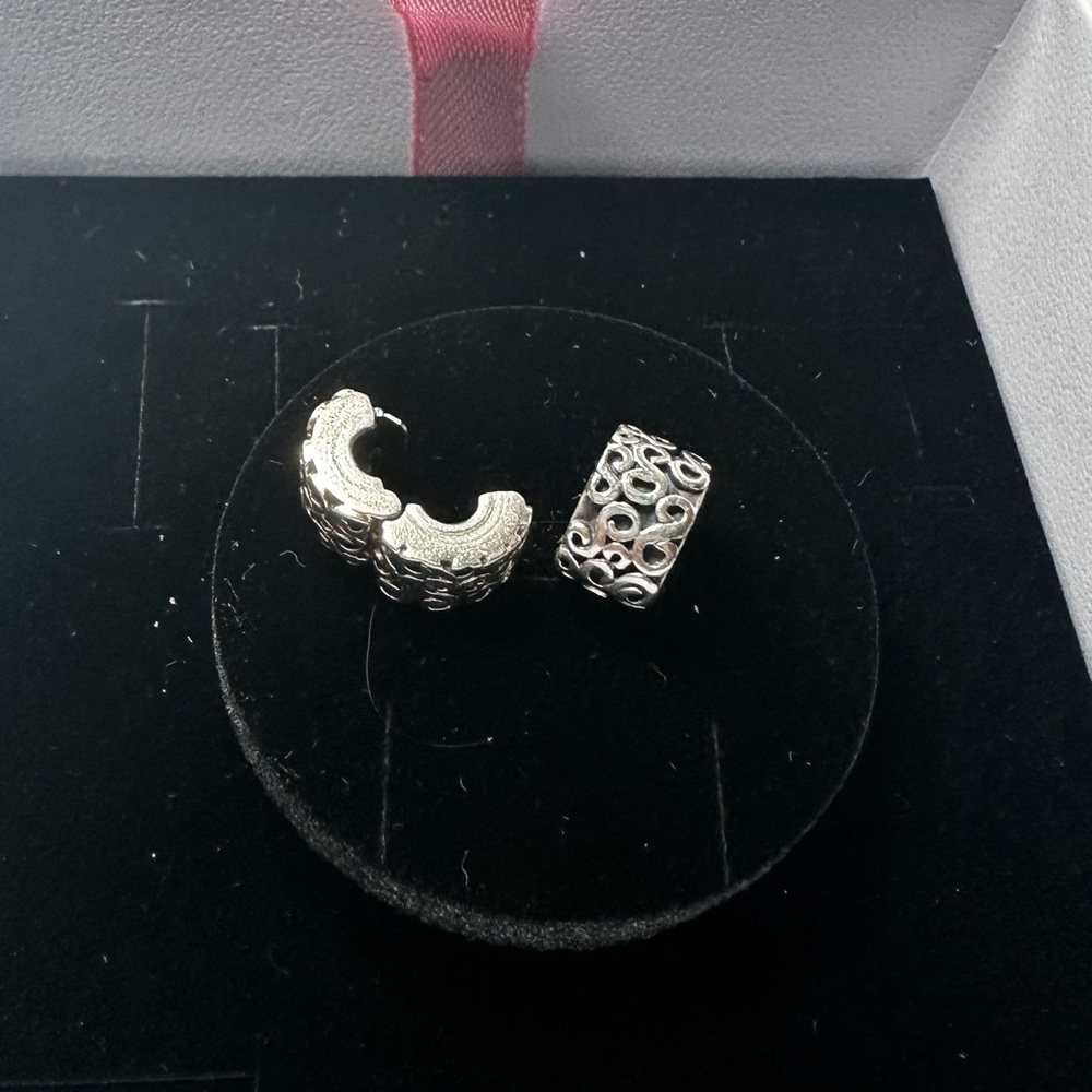 Pandora Infinity Silver Clip Charms
